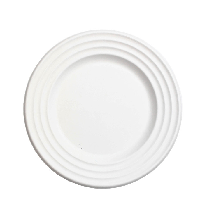 Talerz Trzciny Cukrowej Premium Wave Białe Ø18cm (600 Sztuk) Talerz Trzciny Cukrowej Premium Wave Białe Ø18cm (600 Sztuk)
