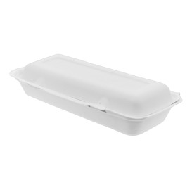 Pojemniki Panini Trzciny Cukrowej Białe 290x273x37,5mm (50 Sztuk)