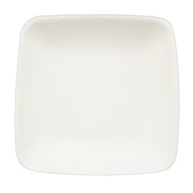 Sugarcane Mini Plate Square Shape White 6,5x6,5 cm (50 Units) 