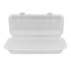 Pojemniki Panini Trzciny Cukrowej Białe 290x273x37,5mm (50 Sztuk)