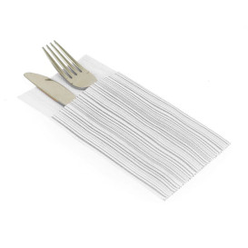 Pocket Fold Airlaid Napkins "Kanguro" Black 40x40cm (30 Sztuk)