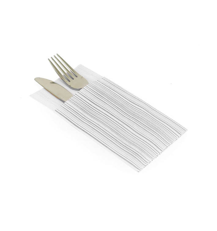 Pocket Fold Airlaid Napkins "Kanguro" Black 40x40cm (30 Sztuk)