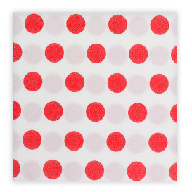 Serwetki Papierowe "Polka Dot Czerwerne" 2 Warstwi 40x40cm (600 Sztuk)