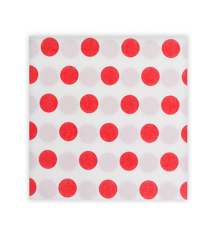 Serwetki Papierowe "Polka Dot Czerwerne" 2 Warstwi 40x40cm (600 Sztuk) Serwetki Papierowe "Polka Dot Czerwerne" 2 Warstwi 40x40cm (600 Sztuk)