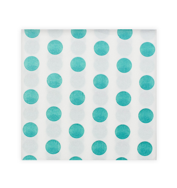 Serwetki Papierowe "Polka Dot Turkusowe" 2 Warstwi 40x40cm (600 Sztuk) Serwetki Papierowe "Polka Dot Turkusowe" 2 Warstwi 40x40cm (600 Sztuk)