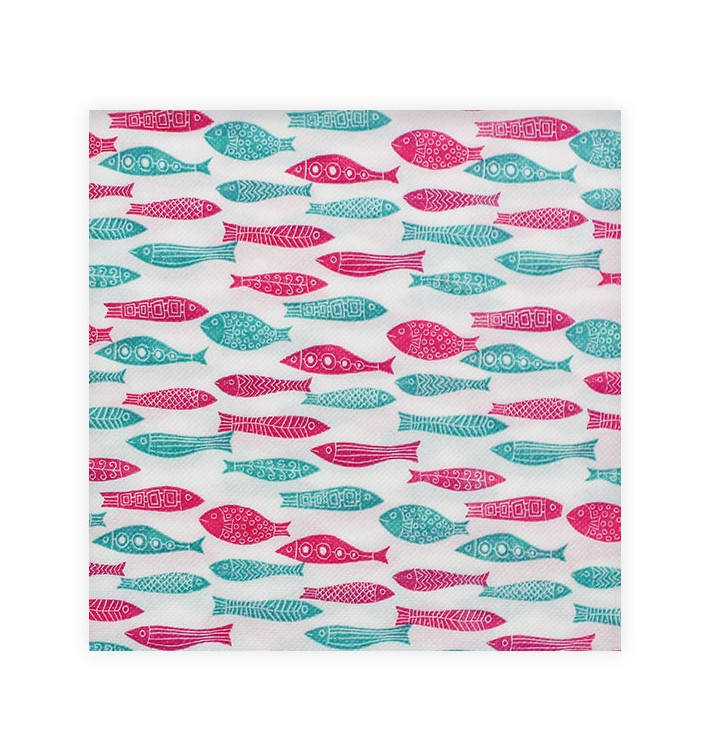 Serwetki Papierowe "Ryba" 2 Warstwi 40x40cm (50 Sztuk) Serwetki Papierowe "Ryba" 2 Warstwi 40x40cm (50 Sztuk)