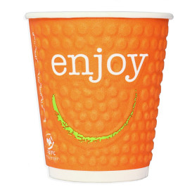 Kubki Papierowe 9 Oz/270ml "Enjoy" Ø8,0cm (30 Sztuk)