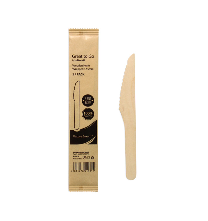Nóż Drewniane BIO 16,5cm (25 Sztuk) Nóż Drewniane BIO 16,5cm (25 Sztuk)
