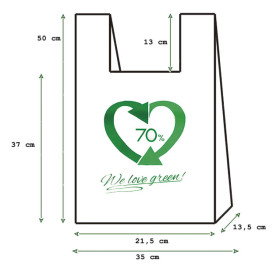 Reklamówki Plastikowe Zrywki do Wielokrotnego Użytku 35x50cm 50µm (100 Sztuk)
