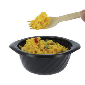 Pojemniki Okrągłe PP Czarni 400ml Ø144mm (100 Sztuk)