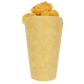 Kubki Tłuszczoodporny Kartonowe Kraft z Klejącą 16Oz/480ml (1000 Sztuk)