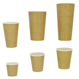 Kubki Papierowe 100% ECO 22 Oz/660ml Kraft Ø9cm (1000 Sztuk)