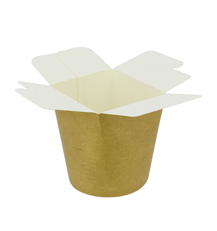 Pojemniki Żywność na Wynos 100% ECO Kraft 26Oz/780ml (500 Sztuk) Pojemniki Żywność na Wynos 100% ECO Kraft 26Oz/780ml (500 Sztuk)