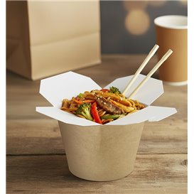 Pojemniki Żywność na Wynos 100% ECO Kraft 26Oz/780ml (500 Sztuk)