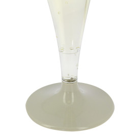 Kieliszki Plastikowe do Wina Musującego na Podstawie Beżowy 140ml 2P (400 Sztuk)