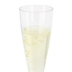 Kieliszki Plastikowe do Wina Musującego na Podstawie Białe 140ml 2P (20 Sztuk)