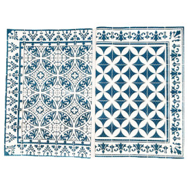 Podkładki na Stół Papierowe 30x40cm "Alhambra" Turkusowy 50g/m² (1000 Sztuk)