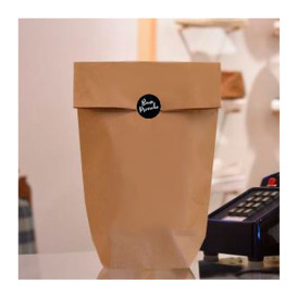 Torba Papierowa z Sześciokątnym Dnem Kraft 19x26cm (50 sztuk)