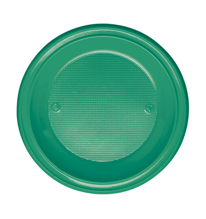 Talerz Plastikowe PS Głębokie Zielone Ø220mm (30 Sztuk) Talerz Plastikowe PS Głębokie Zielone Ø220mm (30 Sztuk)