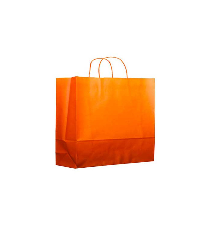 Torby Papierowe Orange z Uchwytami 80g 20+10x29 cm (200 Sztuk) Torby Papierowe Orange z Uchwytami 80g 20+10x29 cm (200 Sztuk)