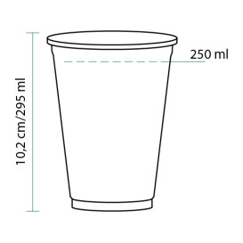 Kubki Plastikowe Sztywni PET 295ml Ø8,1cm (1000 Sztuk)