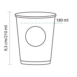 Kubki Vending Ekologiczne PLA BioWare 8 Oz/240ml Ø7,0cm (100 Sztuk)