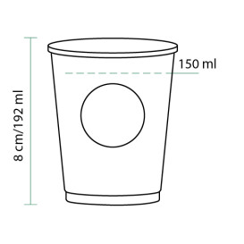 Kubki Kartonowe Vending BioWare PLA 6Oz/192ml Ø7,0cm (3000 Sztuk)