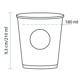 Kubki Kartonowe Cupmatic 8Oz/210ml Ø7,0cm (100 Sztuk)