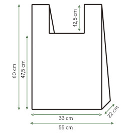 Reklamówki Plastikowe Zrywki 100% Biodegradowalny 55x60cm (500 Sztuk)