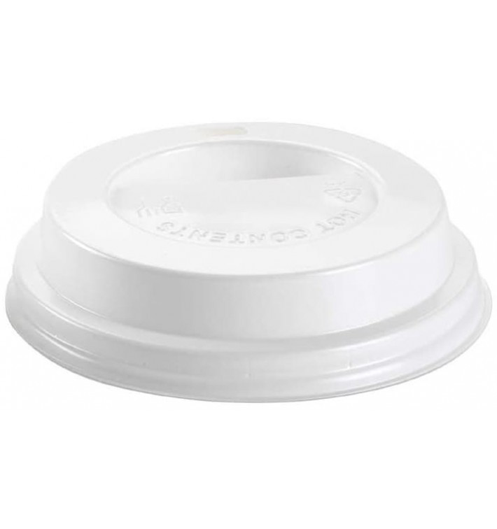 Wieczko z Otworem na Kubki 7Oz Białe Ø7,2cm (100 Sztuk) Wieczko z Otworem na Kubki 7Oz Białe Ø7,2cm (100 Sztuk)