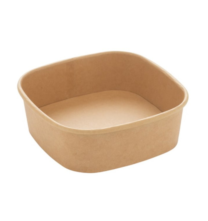 Miski Square Papierowe Kraft 350ml 13x13x4,3cm (50 Sztuk) Miski Square Papierowe Kraft 350ml 13x13x4,3cm (50 Sztuk)