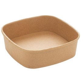 Miski Square Papierowe Kraft 750ml 17x17x5cm (50 Sztuk)