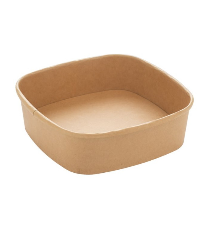 Miski Square Papierowe Kraft 750ml 17x17x5cm (300 Sztuk) Miski Square Papierowe Kraft 750ml 17x17x5cm (300 Sztuk)