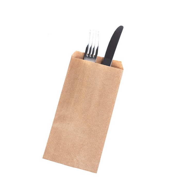 Koperty Zestaw Sztućców kraft Prążkowany 9x24cm (1000 Sztuk) Koperty Zestaw Sztućców kraft Prążkowany 9x24cm (1000 Sztuk)