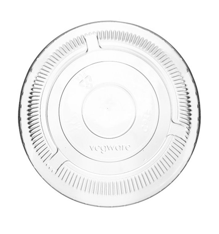 Przezroczysta płaska pokrywka PLA Seria 96 Ø96mm bez otworu