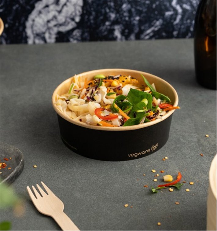 Czarne okrągłe opakowanie 500ml Seria 150 do dań gorących i zimnych