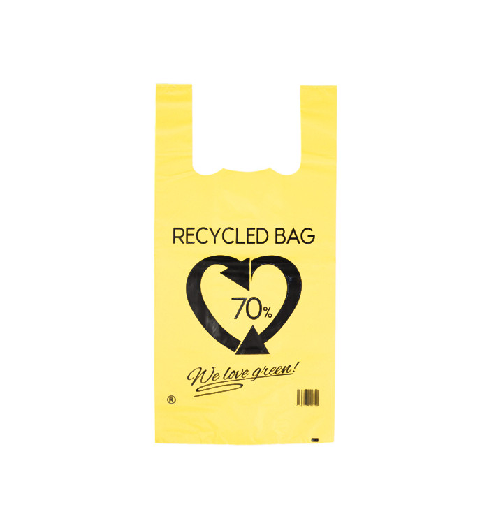 Plastikowa torba na koszulki 70% z Recyklingu Żółty 42x53cm 50µm (50 Sztuk) Plastikowa torba na koszulki 70% z Recyklingu Żółty 42x53cm 50µm (50 Sztuk)