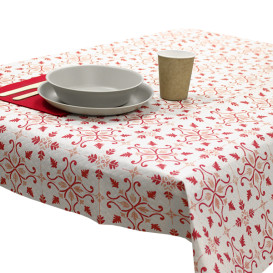 Obrus Papierowy Dekoracje 1x1m "La Valenciana" Bordeaux 40g/m² (400 Sztuk)
