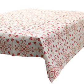 Obrus Papierowy Dekoracje 1x1m "La Valenciana" Bordeaux 40g/m² (400 Sztuk)