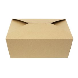 Paper Take-out Container "American" Natural 21,7x21,7x6cm 2910ml (35 Units) 