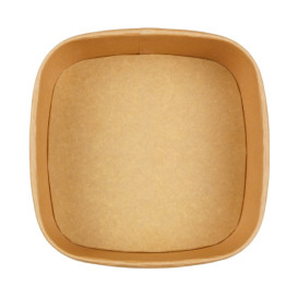 Miski Square Papierowe Kraft 1000ml 17x17x6,5cm (50 Sztuk)