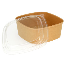 Miski Square Papierowe Kraft 1000ml 17x17x6,5cm (50 Sztuk)