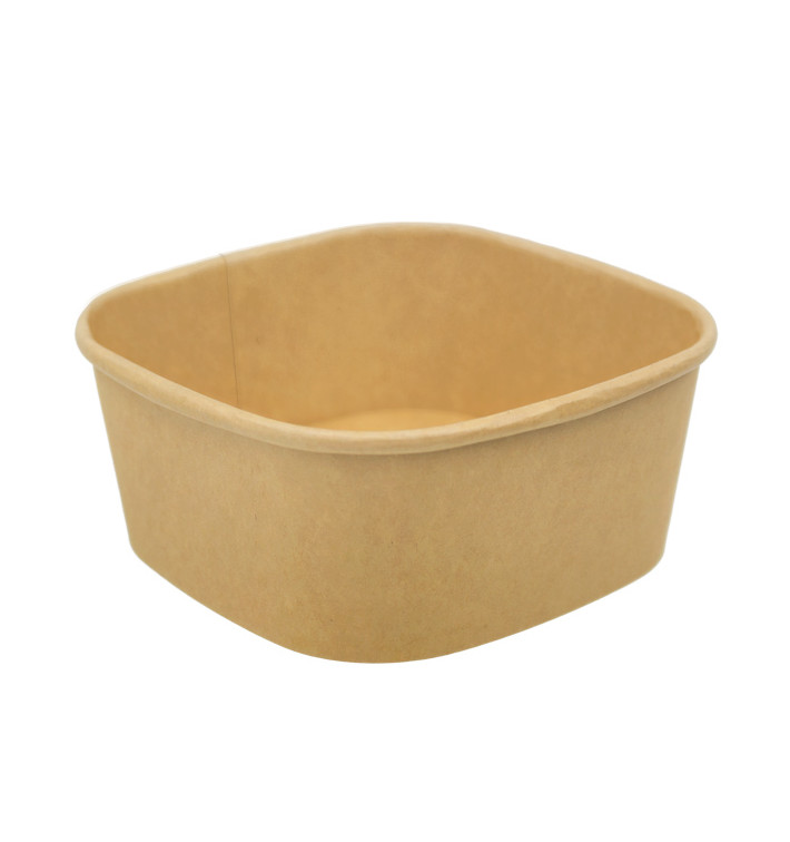 Miski Square Papierowe Kraft 500ml 13x13x5,6cm (50 Sztuk) Miski Square Papierowe Kraft 500ml 13x13x5,6cm (50 Sztuk)