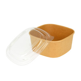 Pokrywa rPET Plastikowa Przezroczysta 13x13cm (50 Sztuk)