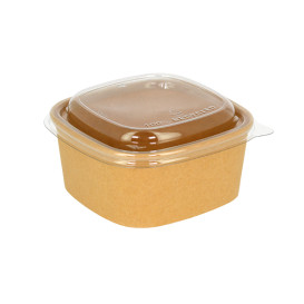 Pokrywa rPET Plastikowa Przezroczysta 13x13cm (50 Sztuk)