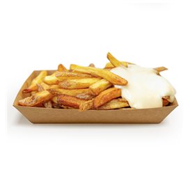 Pudełka na MenuBox Tektura Kraft z Oknem 20x20x8,5cm (55 Sztuk)