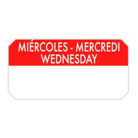 Prostokątna Rolka Samoprzylepna "Wednesday" 5x2,5cm (1.000 Sztuk) 