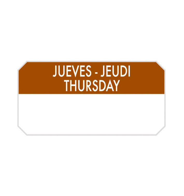 Prostokątna Rolka Samoprzylepna "Thursday" 5x2,5cm (1.000 Sztuk) Prostokątna Rolka Samoprzylepna "Thursday" 5x2,5cm (1.000 Sztuk)