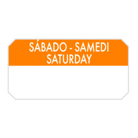 Prostokątna Rolka Samoprzylepna "Saturday" 5x2,5cm (1.000 Sztuk) 