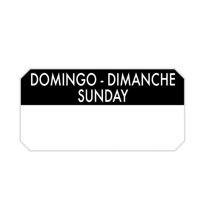 Prostokątna Rolka Samoprzylepna "Sunday" 5x2,5cm (1.000 Sztuk) Prostokątna Rolka Samoprzylepna "Sunday" 5x2,5cm (1.000 Sztuk)